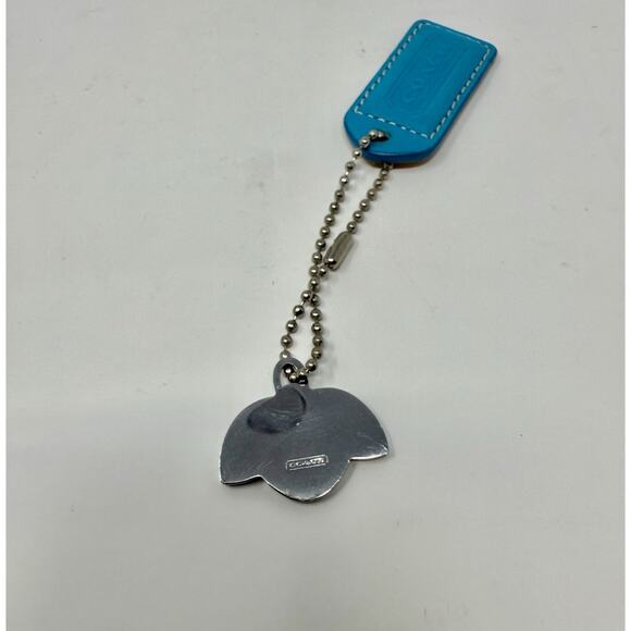 Coach Vtg Ladybug Bag Charm Y2k Metal Turquoise Hang Tag. Rare. - Picture 5 of 5